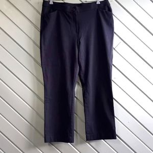 Chico's straight leg blue career petite trousers